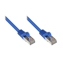 Alcasa RJ45-RJ45, m-m, 0.15m networking cable Blue Cat5e SF/UTP (S-FTP)