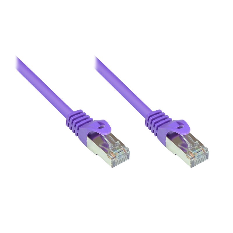 Alcasa RJ45-RJ45, m-m, 0.15m networking cable Violet Cat5e SF/UTP (S-FTP)