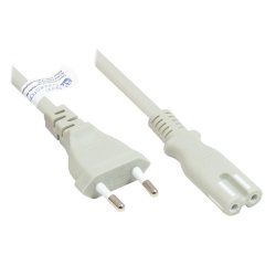 Alcasa P0370-GR050 power cable Grey 5 m Power plug type C C7 coupler