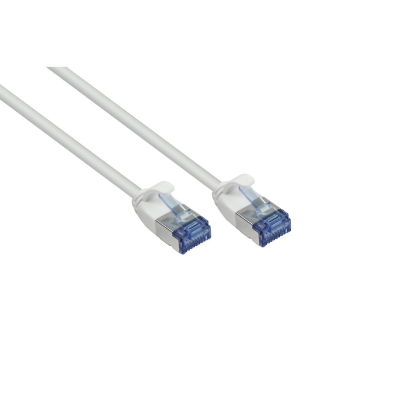 RNS® Patchkabel SlimLine, Cat.6A, U/FTP, PiMF, halogenfrei (LSZH), 500MHz, CU, weiß, 2m, Good Connections®