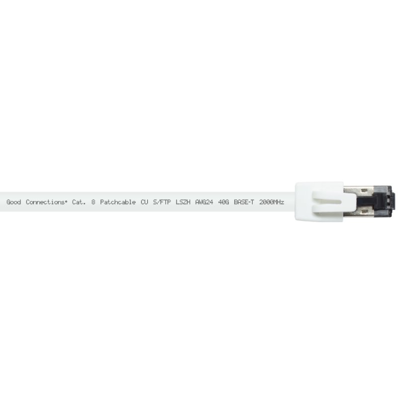 Alcasa 8080-005W networking cable White 0.5 m Cat8.1 S/FTP (S-STP)