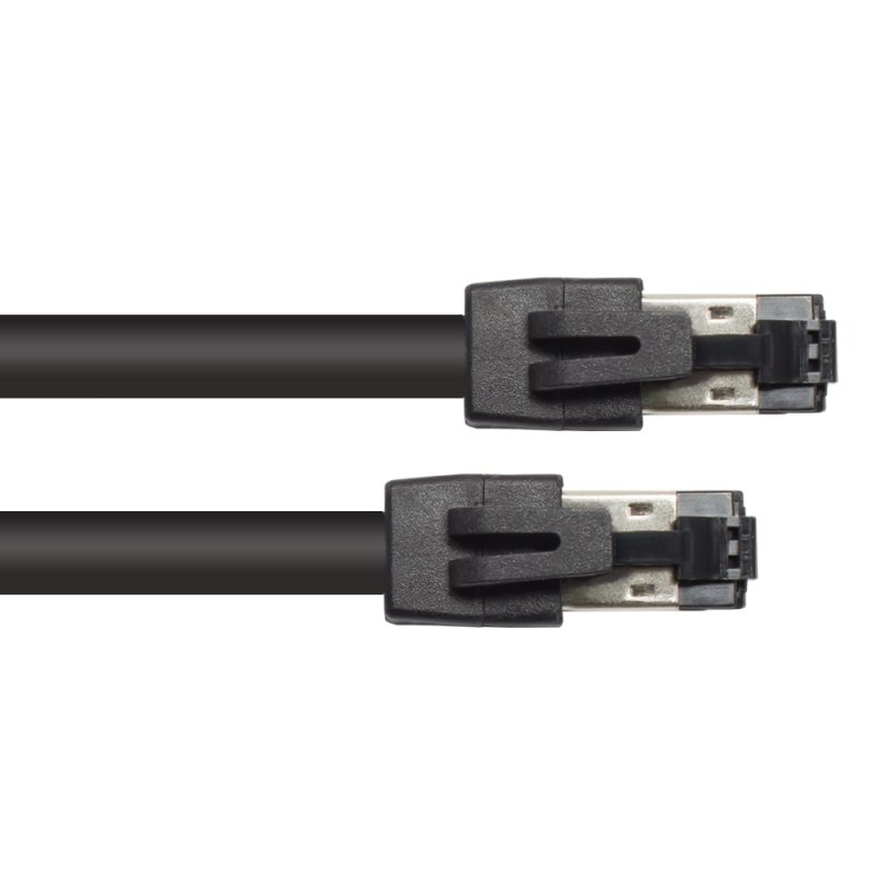 Alcasa 8080-005S networking cable Black 0.5 m Cat8.1 S/FTP (S-STP)