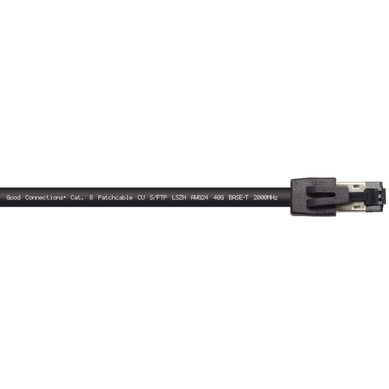 Alcasa 8080-005S networking cable Black 0.5 m Cat8.1 S/FTP (S-STP)