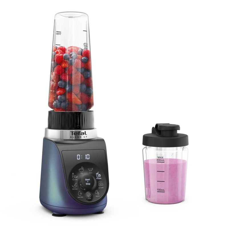 Tefal Blend Up BL19H4F0 blender 0,85 L Mélangeur de table 1000 W Bleu, Transparent