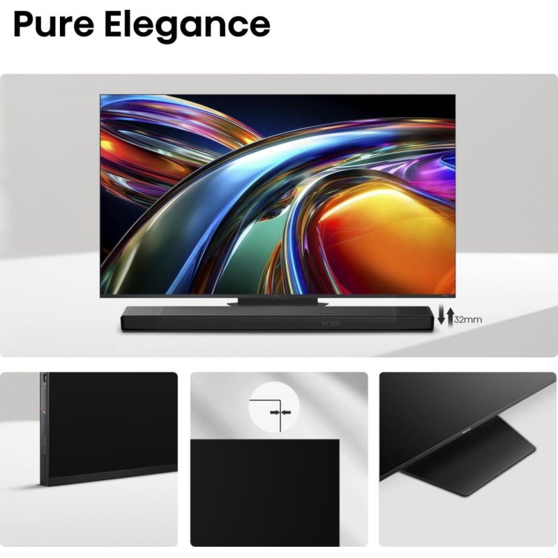 Hisense 65UR9DS 165.1 cm (65") 4K Ultra HD Smart TV Wi-Fi Black