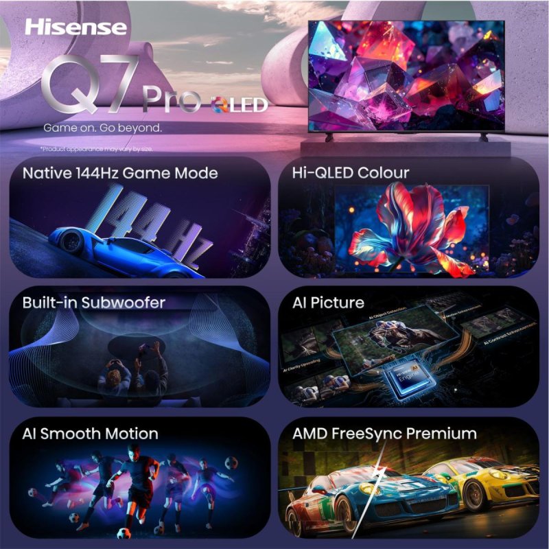 Hisense 100Q7S PRO 2.54 m (100") 4K Ultra HD Smart TV Wi-Fi Black