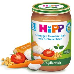 Hipp Creamy Vegetable Rice With Chickpeas Suitable For Babies From 8 Months