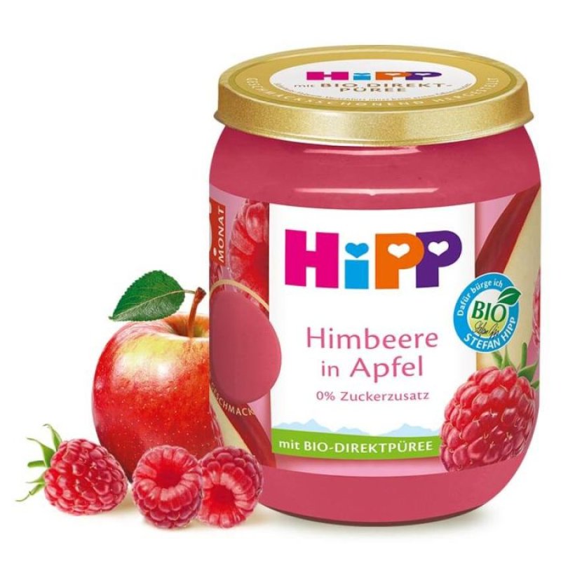 Hipp Bio Raspberry In Apple 160g
