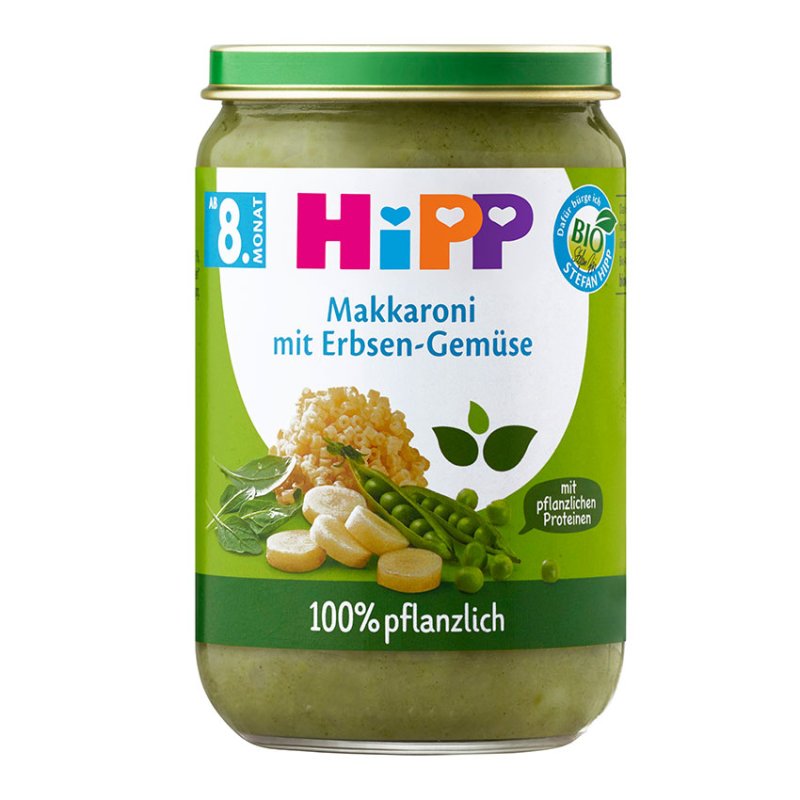 Hipp Plantbased Menus Macaroni With Peas And Vegetables From 8 Months