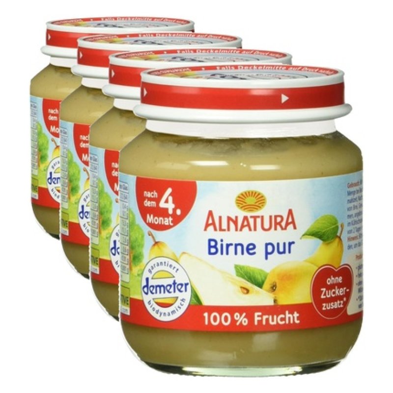 Demeter Alna Pear Puree 4m 125g Organic Baby Food