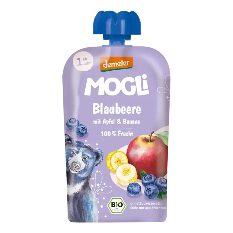Demeter Mogli Squeeze Fruit Puree Blueberry 100g