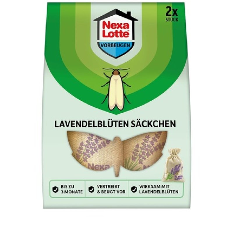 Nexa Lotte Lavender Blossom Bags for Effective Natural Moth Protection - Pack of 2