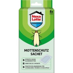 Nexa Lotte Moth Protection Sachets 8 Pieces with Geraniol - Pack of 8
