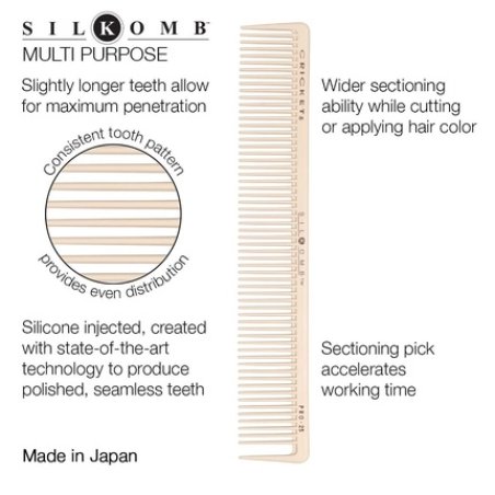 Cricket Silkomb Pro25 Multi-Purpose Hair Cutting Comb Silicone Injected