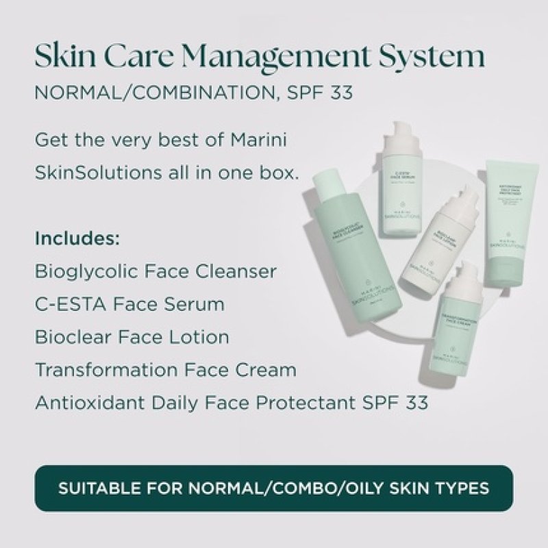 Marini Skinsolutions Skin Care Management System for Normal to Combination Skin