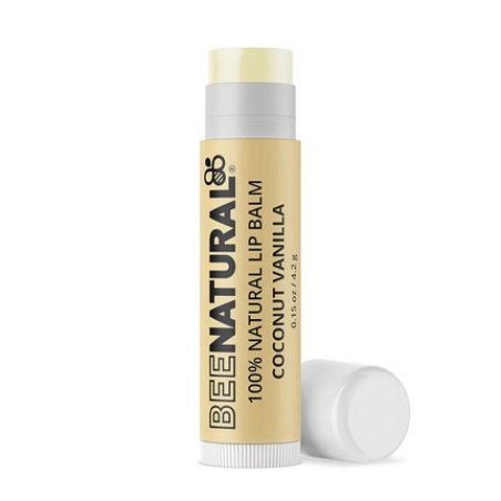 Bee Natural 100% Natural Moisturizing Lip Balm Coconut Vanilla Flavor 4.2g