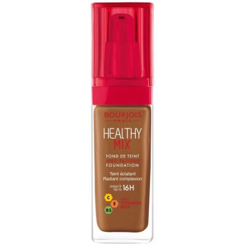 Bourjois Healthy Mix Anti-Fatigue Medium Coverage Liquid Foundation 63 Cocoa 30ml