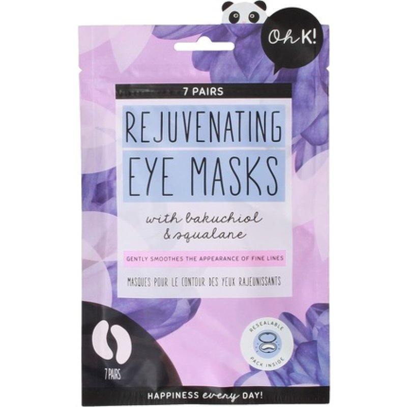 Oh K! Under Eye Masks Fine Line Smoothing Reduces Wrinkles with Added Bakuchiol Vegan and Cruelty Free 26g