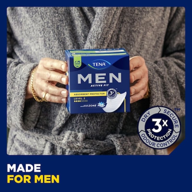 TENA Men Active Fit Absorbent Protector Level 2 Incontinence pad Man