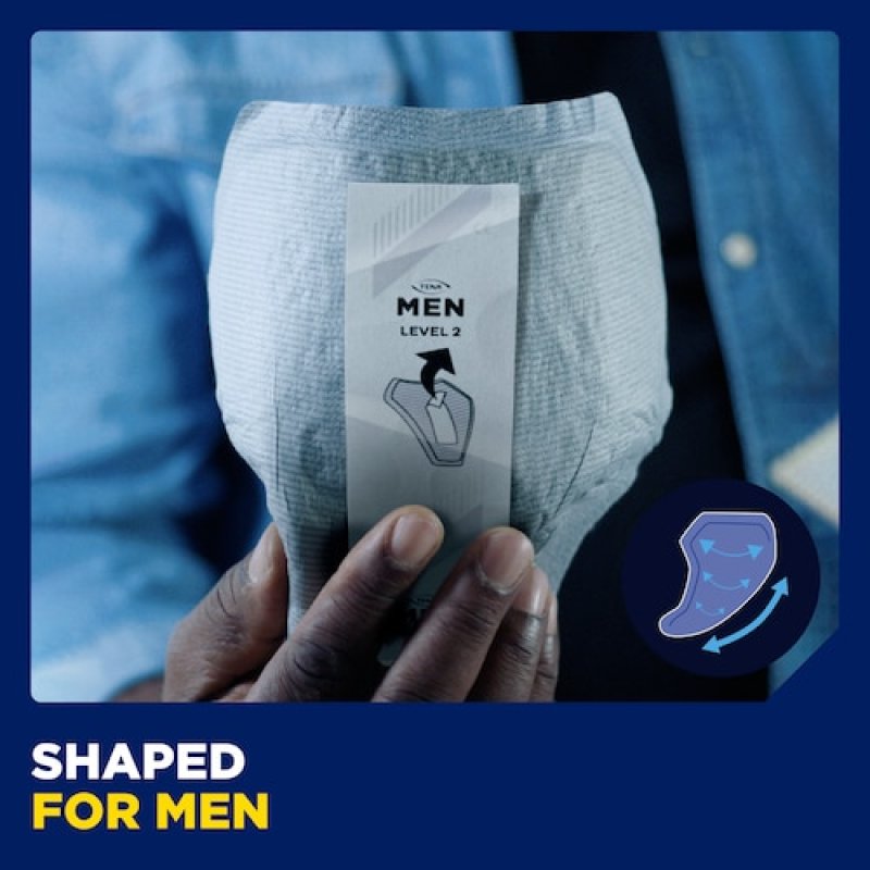 TENA Men Active Fit Absorbent Protector Level 2 Incontinence pad Man