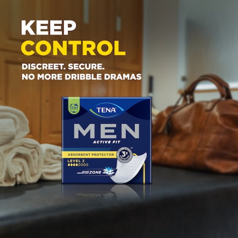 TENA Men Active Fit Absorbent Protector Level 2 Incontinence pad Man