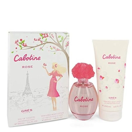 Cabotine Rose by Parfums Gres Gift Set - 3.4oz EDT Spray 6.7oz Body Lotion for Women