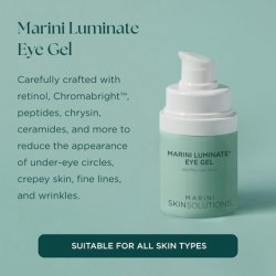 Marini Skinsolutions Luminate Eye Gel Reduces Appearance of Dark Circles