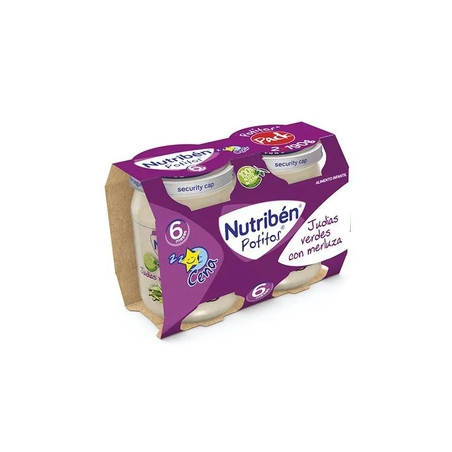 Nutriben Nutribn Dinner Pot With Green Beans And Hake 2x 190g