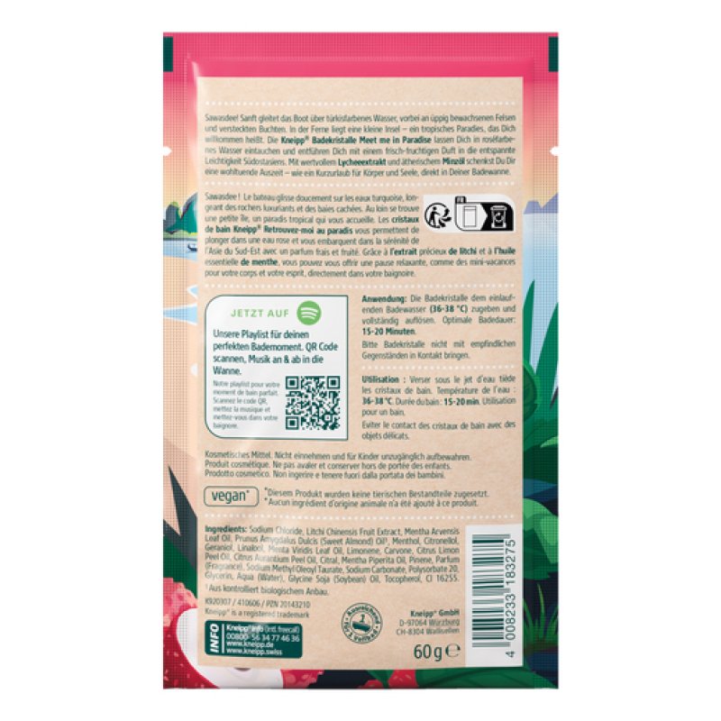 Kneipp 920307 bath salt 60 g Mint, Fruity Crystal Bath crystals