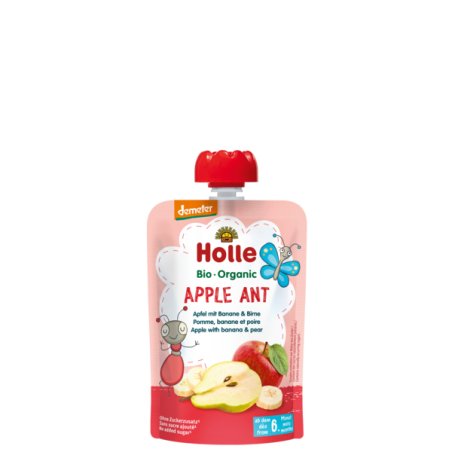 Holle 150704 compote de fruit Pomme, Banane, Poire 100 g