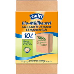 Swirl 4006508146840 sac poubelle 10 L Marron 10 pièce(s)