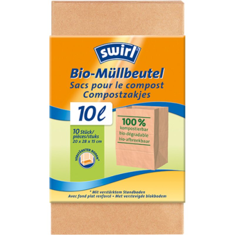 Swirl Biowaste Paper Bags 10 Ecofriendly Waste Disposal Solution