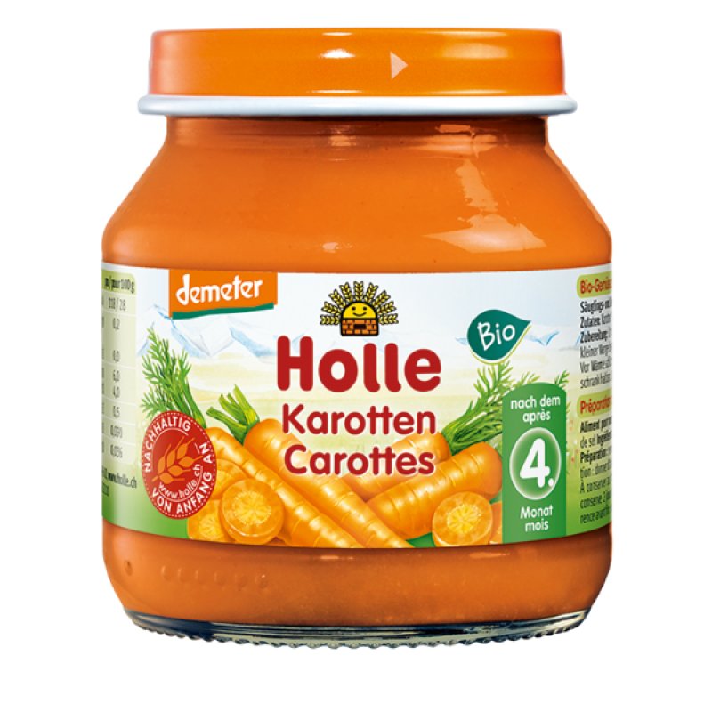 Holle Demeter Carrots 125g Organic Baby Food