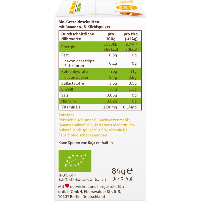 Freche Freunde IT-BIO-014 snack Snacks de légumes