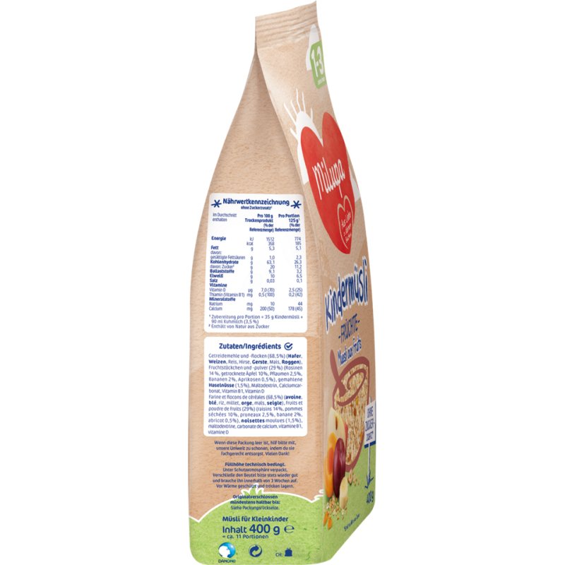 Milupa Muesli Fruits 13 Years 400g