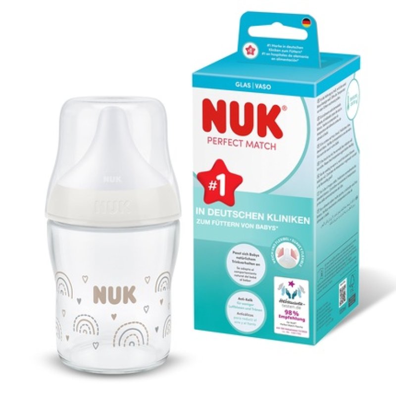Nuk Premium Glass Bottle Rain Blue 120ml