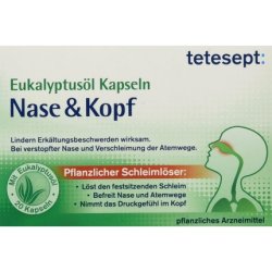 Tetesept Eucalyptus Oil Capsules Nose & Head 20 Pieces