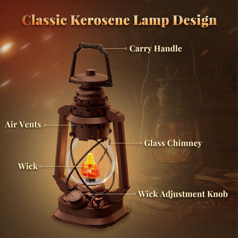 PANTASY - Lampe au Kérosène - Bloc de Construction 379 pcs