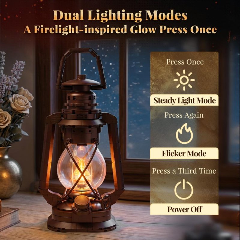 PANTASY - Lampe au Kérosène - Bloc de Construction 379 pcs