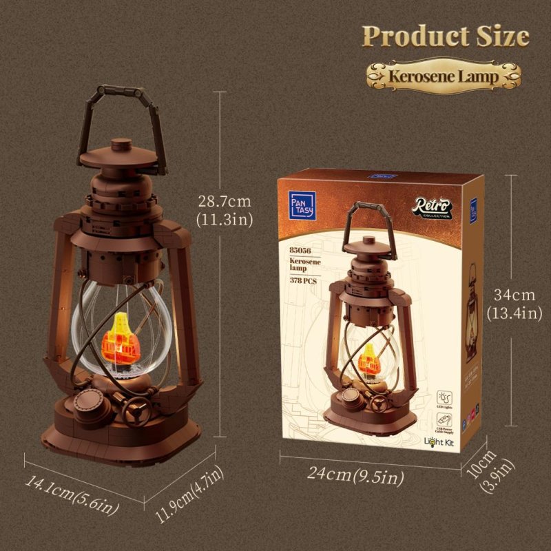 PANTASY - Lampe au Kérosène - Bloc de Construction 379 pcs