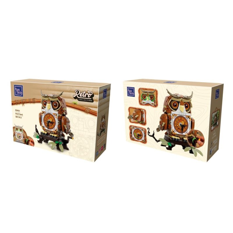 PANTASY - Horloge hibou - Bloc de Construction 897 pcs