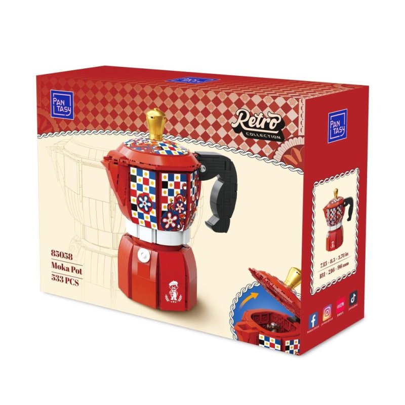 PANTASY - Cafetière Moka - Bloc de Construction 533 pcs
