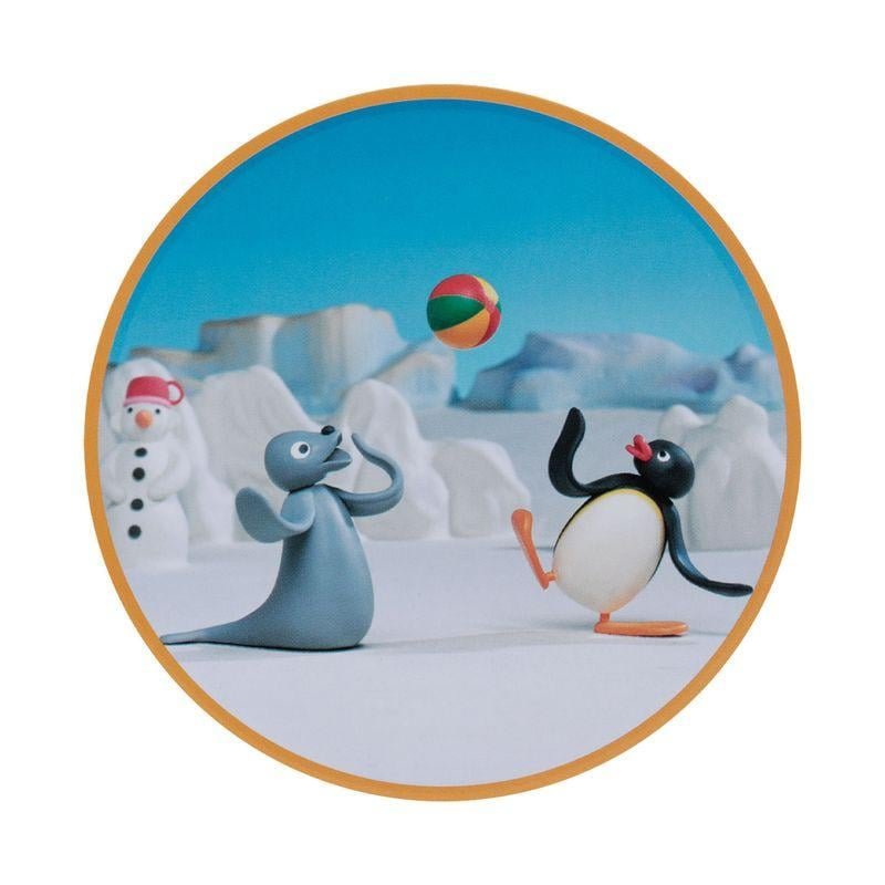 PINGU - 4 Dessous de Verres Gravés en Métal