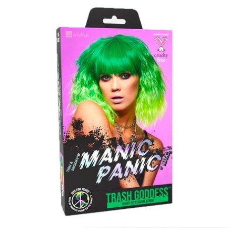 Manic Panic Venus Envy Trash Goddess Wig Electric Green And Neon Yellow