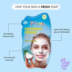 7th Heaven Coconut Cream Face Mask with Oatmeal - Pack of 6