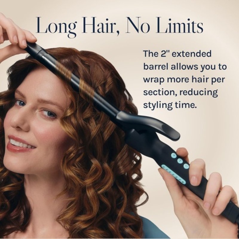 Bio Ionic Long Barrel Styler Curling Iron with Moisture Heat Technology