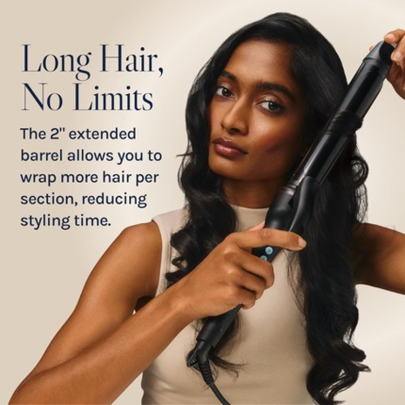 Bio Ionic Long Barrel Styler Curling Iron with Moisture Heat Technology