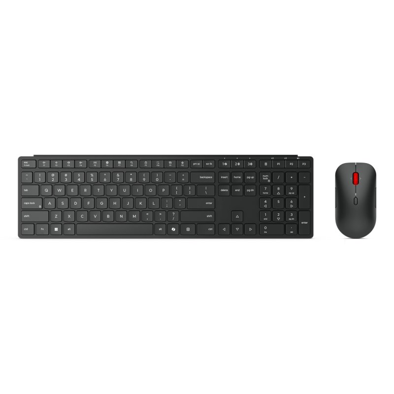 Lenovo 4X31S04847 clavier Souris incluse maison/bureau RF sans fil Bluetooth Anglais britannique Noir