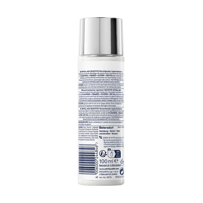 NIVEA MEN Sensitive crème hydratante pour le visage Hommes 100 ml Liquide All ages