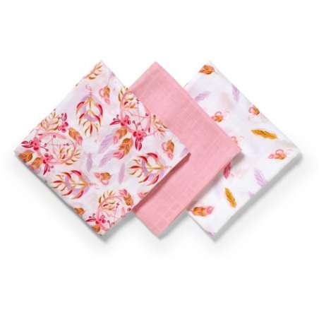 Babyono Natural Bamboo Diapers Old Pink 3 Pcs